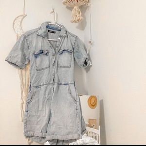 Denim Romper